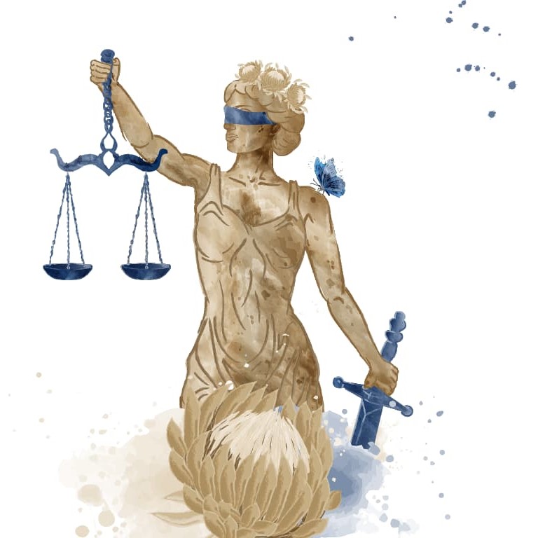 Illustration of a butterfly on a gavel